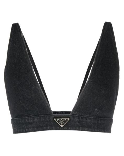 prada black denim|prada denim bralette.